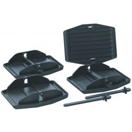 4 semelles de béquilles vérins pivotantes