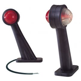 Feu de gabarit rouge et blanc, avec support de caoutchouc déporté