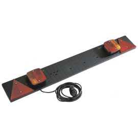 Plaque de feux plastique pour remorque - 1m.