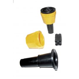 Connectique électrique carrée - Jaune