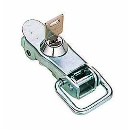 2 Grenouillères de remorque avec barillets identiques - 70 x 20mm - Entraxe de fixation 3 x 20 mm - 2 Clefs