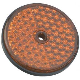 Catadioptre à visser - Rond diamètre 61mm - Coloris orange