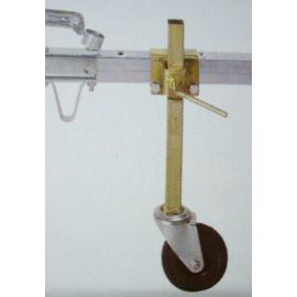 Roue Jockey carré 30 x 30 + Support pour timon carré de 50mm 