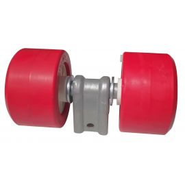 Lot 2 galets remorque bateau - Diamètre 100mm - Pour tube 30x30