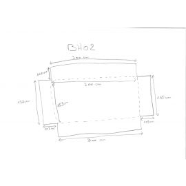 Bâche haute noire 300 X 155 X 103 - Ouverture 4 faces