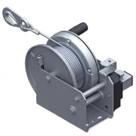 Treuil AL-KO 1201 OPTIMA freiné - charge max. 1150 kg - Avec sangle 12.5 m + enrouleur automatique