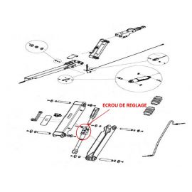 Ecrou de réglage pour tête KNOTT AKHD25