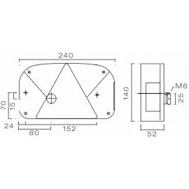 FEU ARRIERE DROIT + FEU DE RECUL - 5 FONCTIONS - ASPOCK 6866