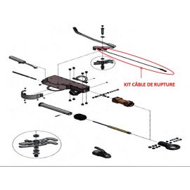 Cable de rupture KNOTT pour tête AHV20 / AHV25 / AHV35