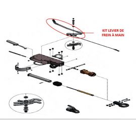 Levier de frein pour Tête KNOTT AHV25 / AHV35