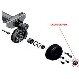 Cache moyeu KNOTT remorque diamètre 64.2 mm