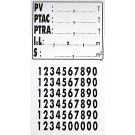 Plaque de tare adhésive