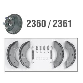 Kit Mâchoires de frein pour essieux ALKO 2360 / 2361