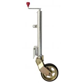 Roue Jockey avec support version rallongée ALKO Ø 60 - Galet acier Ø 230 x 80 mm