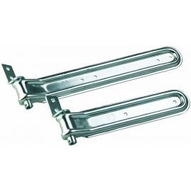 Charnière complète pour ridelle de remorque 178 x 56 mm - Mâle et femelle