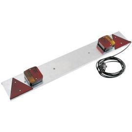 Plaque de feux métal pour remorque - 1m. 