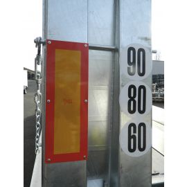 2 PLAQUES RETRO REFLECHISSANTES ALUMINIUM - 564 X 200 MM