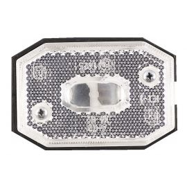 Feu de position ASPOCK led - Blanc et rectangulaire - Catadioptre intégré