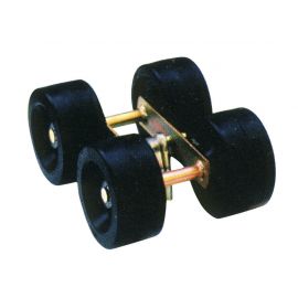 Lot 4 galets pour remorque bateau - Diamètre 140mm - Pour tube 40x40