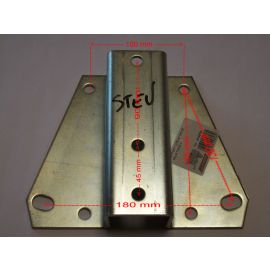 Support de boitier d'attelage carré 60 mm - Pour timon en V ERDE/DAXARA 