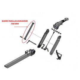 Barre parallélogramme 700 mm AL-KO pour tête 161 VB 2 et 251 VB 2