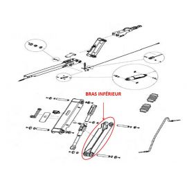 Bras inférieur KNOTT pour tête KHD25