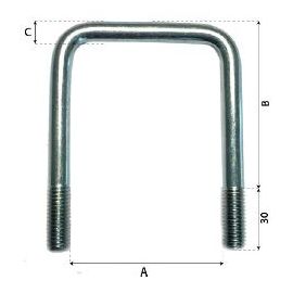 Etrier zinc 101 x 80 x 10