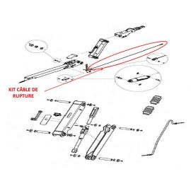 Kit câble de rupture KNOTT pour tête KHD15 - KHD25 - KHD35