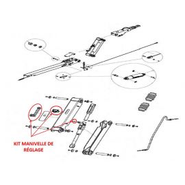 Kite manivelle de réglage pour tête KNOTT KHD15