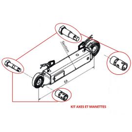 Kit axes et manettes pour tête KNOTT AUTOFLEX AHV25/35