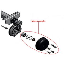 Moyeu complet 4 trous 130 mm KNOTT F200 / 200x50 / 20-2425
