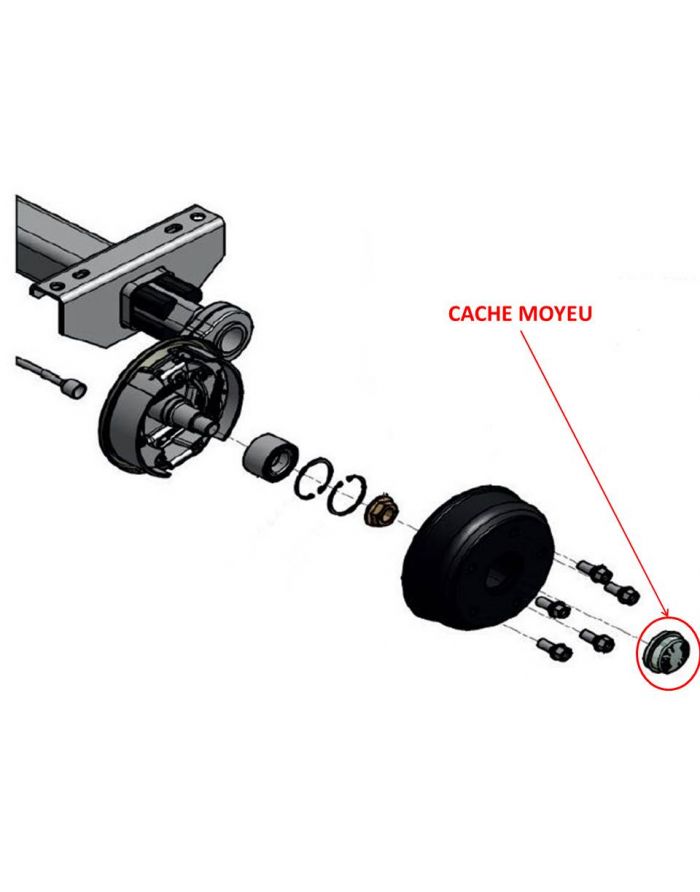 Cache Moyeu Plastique 62mm - - Remorques Et Pieces