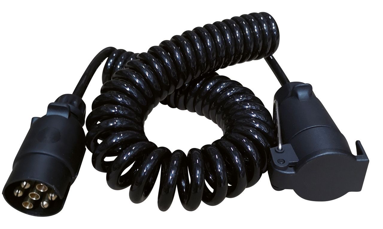 Rallonge electrique pour remorque, 7 borches, cable spirale 7C