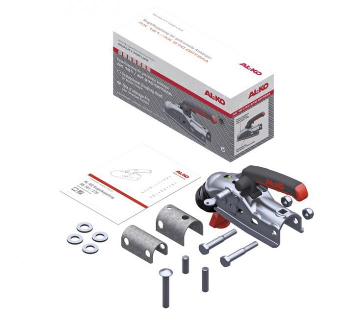 Boitier d'attelage ALKO AK161+ entretoises diam 35/45 mm + serrure antivol