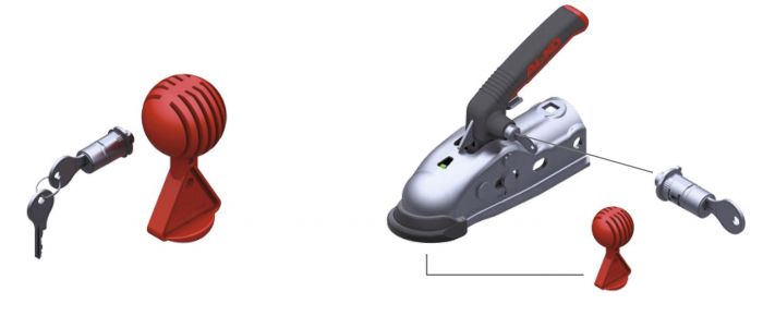 Antivol AL-KO safty-ball et serrure pour têtes AK161 / AK270