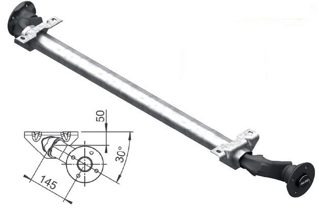 Essieu non freiné ALKO - 750kg - 4T100 - EAB 1200 mm