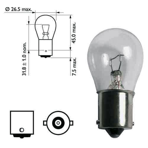 Ampoule pour feu de remorque - 12 volts 21 watts