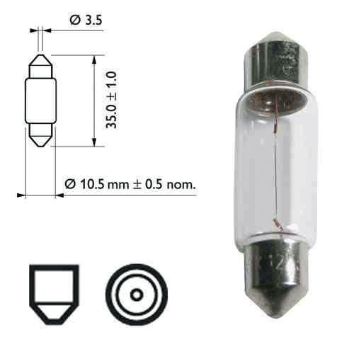 Ampoule navette pour feu de remorque - 12 volts 5 watts