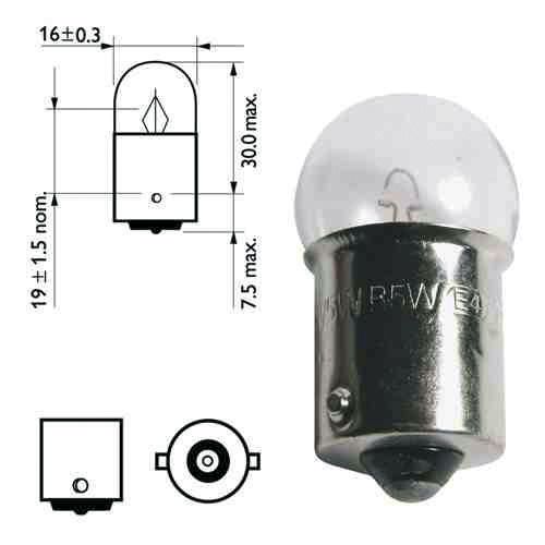 Ampoule graisseur pour feu de remorque - 12 volts 5 watts