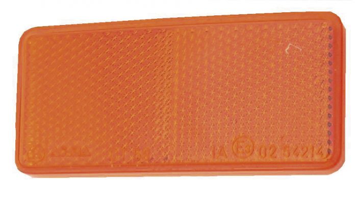 Catadioptre autocollant - Rectangle - Coloris orange