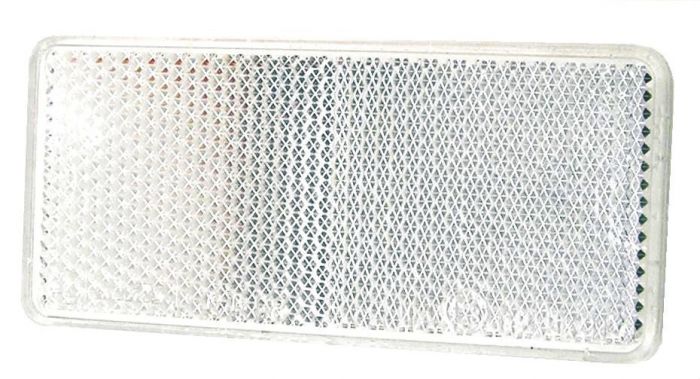Catadioptre Autocollant - Rectangulaire - Coloris Blanc