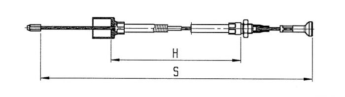 Câble de frein Alko 1637 - 2051 - 2361 - Longueur 890mm - Sans démontage