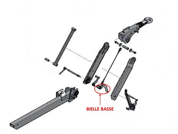 Bielle basse AL-KO pour tête 351 VB 2 