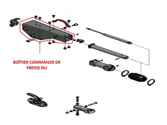 Boîtier commande de freins nu pour tete KNOTT  KHD15