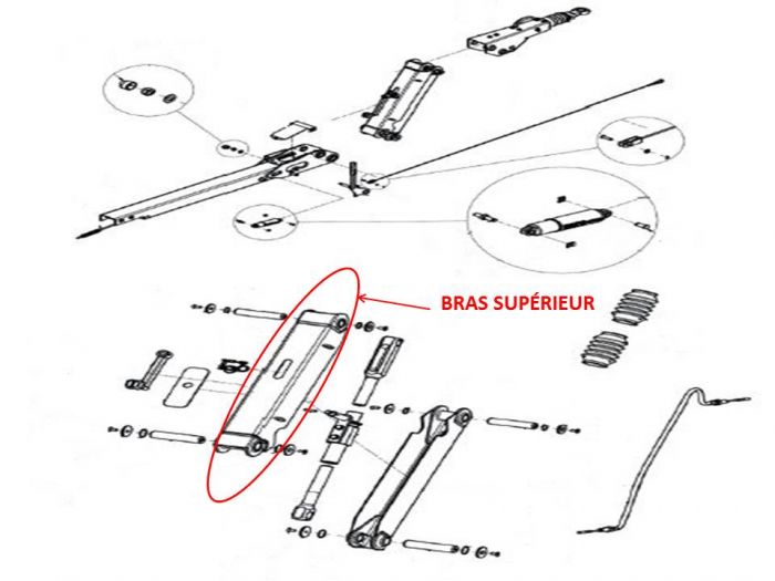 Bras supérieur KNOTT pour tête KHD15