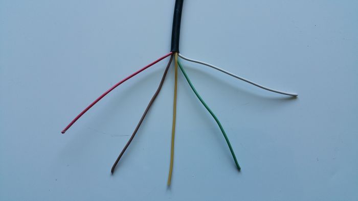 Câble électrique souple - 5 conducteurs 5 x 0.5