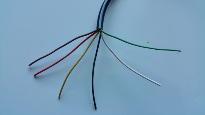 Câble électrique souple - 6 conducteurs 6 x 0.6