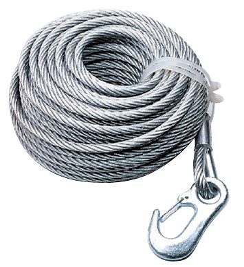 Câble pour treuil AL-KO 901 OPTIMA 900 BASIC - 12.5 mètres - Diamètre 7 mm - Avec crochet