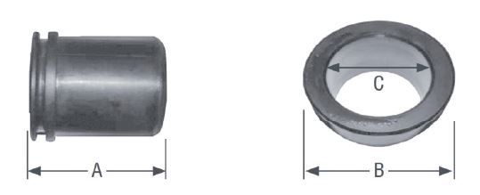 Jeu de bagues - Tête ALKO FA1,5 - FA2,5 - FA3 - essieu BT1600 corps 82x4