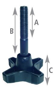 Molette de serrage Ø 10 mm